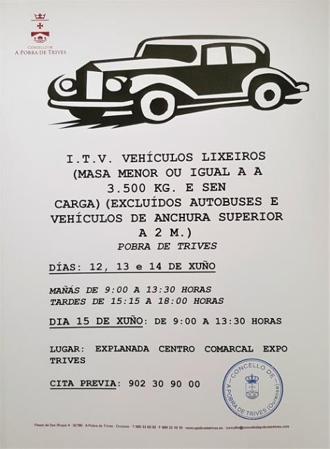I.T.V. Vehículos Lixeiros - Xuño 2018