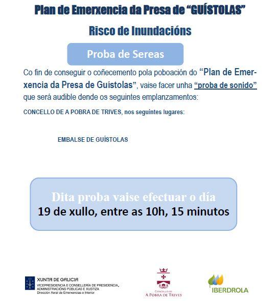 Plan de Emerxencia da Presa de Guístolas