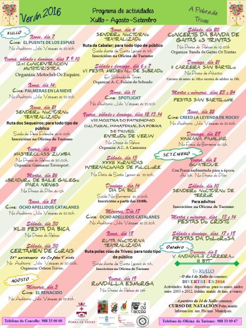 Programa de actividades de Verán 2016