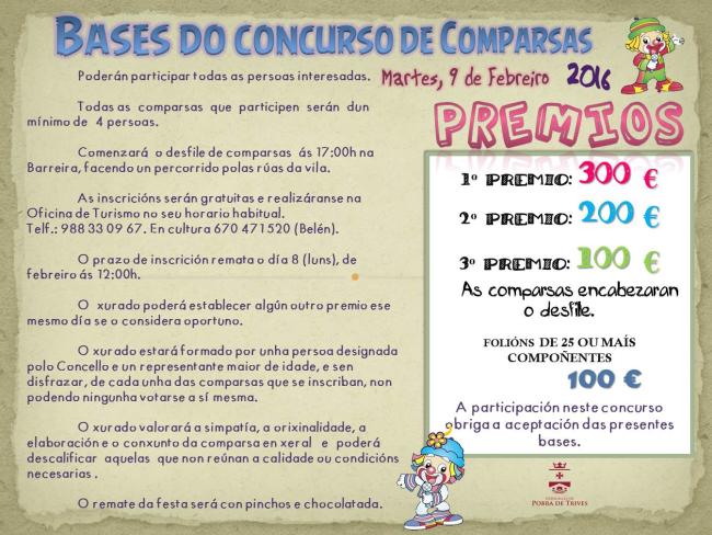 Bases Concurso Comparsas Entroido 2016