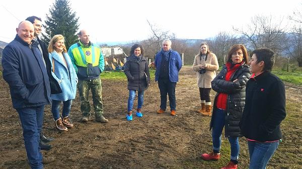 Marisol Díaz, delegada da Xunta en Ourense, visita unha explotación gandeira en Trives