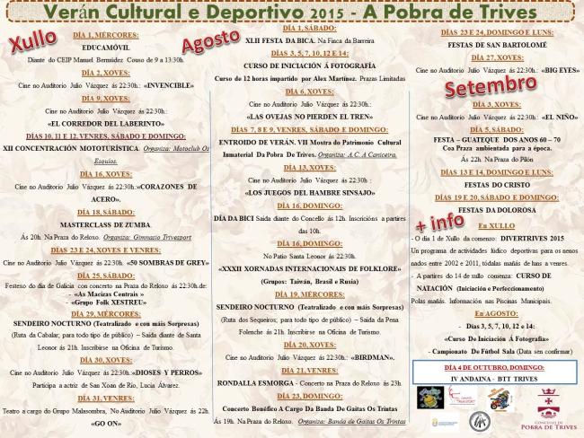 Programación do Verán Cultural e Deportivo 2015