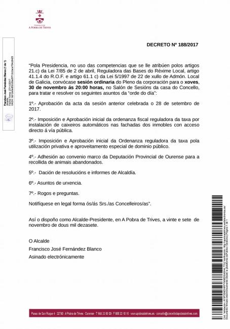 O Concello de Trives emitirá os plenos en directo a través de Facebook