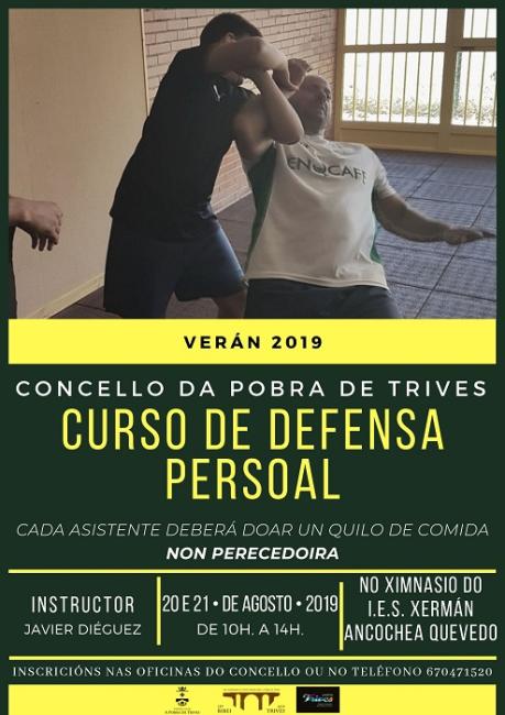 Curso de Defensa Persoal nas mañás do 20 e 21 de agosto