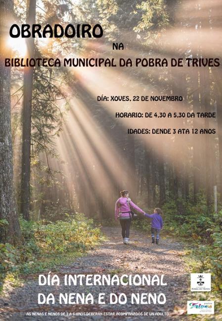 Obradoiro na Biblioteca Municipal para festexar o Día Internacional da Nena e do Neno
