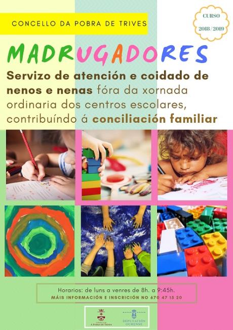 Programa "Madrugadores" para o curso 2018-2019