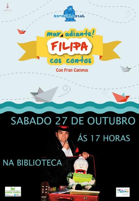 “Mar adiante! Filipa cos contos” na Biblioteca Municipal da Pobra de Trives