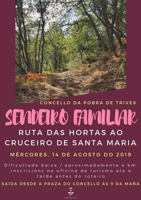 Sendeiro familiar este mércores 14 de agosto