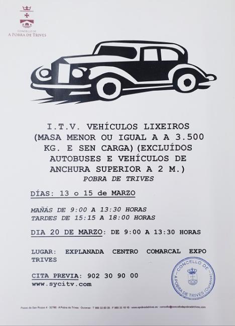 I.T.V. Vehículos Lixeiros - Marzo 2019