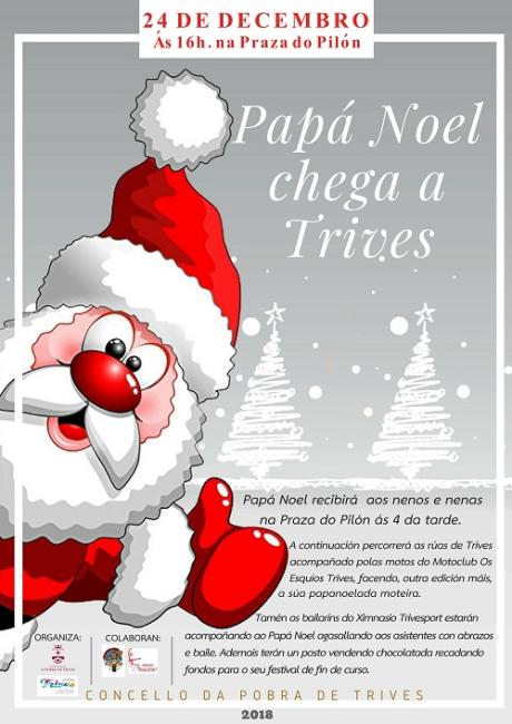 PAPÁ NOEL vén a saudar aos máis pequenos a Trives
