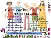 O CIM da Pobra de Trives organiza unha cea primaveral de mulleres para o venres 8 de xuño