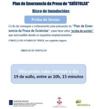 Plan de Emerxencia da Presa de Guístolas