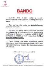 Inscrición de Voluntariado para o Campamento nos meses de Xullo e Agosto