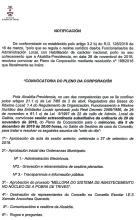 Convocatoria de sesión extraordinaria sustitutiva da ordinaria do 29 de novembro, do Pleno da Corporación