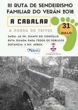 III Ruta de sendeirismo familiar no verán 2018 - A Cabalar 2018