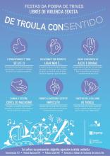 O Concello da Pobra de Trives colabora na difusión da CAMPAÑA DE TROULA CON SENTIDO "FESTAS DE GALICIA LIBRES DE VIOLENCIA DE SEXISTA"